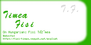 timea fisi business card